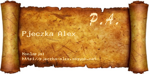 Pjeczka Alex névjegykártya